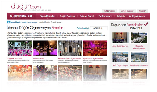 dugun.com düğün organizasyon firmaları