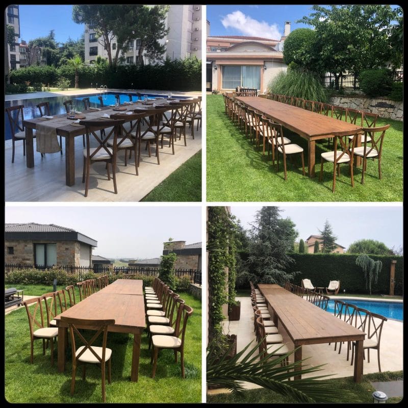 didim ahşap masa kiralama