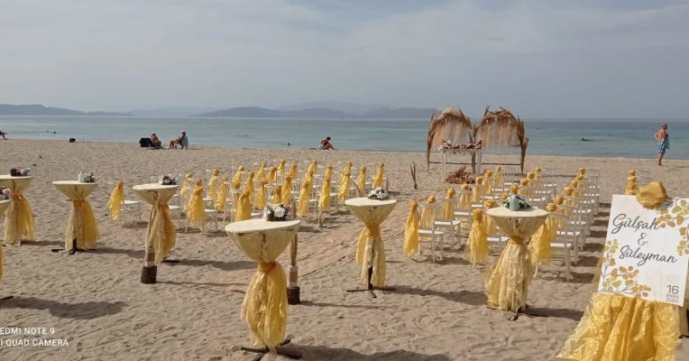 Sahil nikahı süslemesi, Ağustos 2022 – Egem Organizasyon